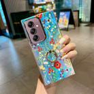 For Samsung Galaxy A14 5G Electroplating Laser Flower Ring Holder TPU Phone Case(Flower AH6) - 1