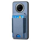 For Huawei Mate 70 Carbon Fiber Vertical Flip Wallet Stand Phone Case(Blue) - 2