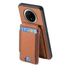 For Huawei Mate 70 Carbon Fiber Vertical Flip Wallet Stand Phone Case(Brown) - 3