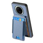 For Huawei Mate 70 Pro+ Carbon Fiber Vertical Flip Wallet Stand Phone Case(Blue) - 3