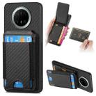For Huawei Mate 70 Pro+ Carbon Fiber Vertical Flip Wallet Stand Phone Case(Black) - 1