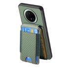 For Huawei Mate 70 Pro+ Carbon Fiber Vertical Flip Wallet Stand Phone Case(Green) - 3