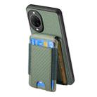 For Huawei nova 14 Pro Carbon Fiber Vertical Flip Wallet Stand Phone Case(Green) - 3