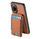 For Huawei nova 14 Ultra Carbon Fiber Vertical Flip Wallet Stand Phone Case(Brown) - 3