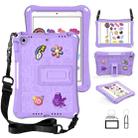 For iPad 10.2 2019 / 2020 / 2021 Hi Baby EVA Full Body Tablet Case with Strap(Light Purple) - 1