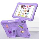 For iPad 10.2 2019 / 2020 / 2021 Hi Baby EVA Full Body Tablet Case with Strap(Light Purple) - 2