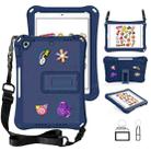 For iPad 10.2 2019 / 2020 / 2021 Hi Baby EVA Full Body Tablet Case with Strap(Navy Blue) - 1