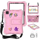 For iPad Air 11 2024 Hi Baby EVA Full Body Tablet Case with Strap(Pink) - 1