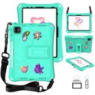 For iPad Air 11 2024 Hi Baby EVA Full Body Tablet Case with Strap(Mint Green) - 1