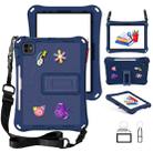 For iPad Air 11 2024 Hi Baby EVA Full Body Tablet Case with Strap(Navy Blue) - 1