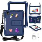 For iPad Pro 11 2024 Hi Baby EVA Full Body Tablet Case with Strap(Navy Blue) - 1