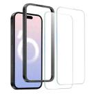 For iPhone 16 Plus NORTHJO 2pcs A++ Screen Protector Tempered Glass Film with Installation Frame - 2