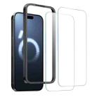 For iPhone 16 Pro Max NORTHJO 2pcs A++ Screen Protector Tempered Glass Film with Installation Frame - 2