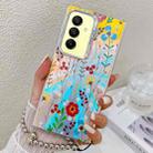 For Samsung Galaxy A15 5G Electroplating Laser Flower Phone Case with Wrist Strap(Flower AH6) - 1