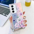 For Samsung Galaxy A55 5G Electroplating Laser Flower Phone Case with Wrist Strap(Zinnia AH9) - 1