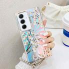 For Samsung Galaxy A55 5G Electroplating Laser Flower Phone Case with Wrist Strap(Pear Blossom AH17) - 1