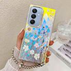 For Samsung Galaxy A25 5G Electroplating Laser Flower Phone Case with Wrist Strap(Chrysanthemum AH5) - 1