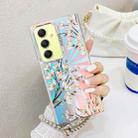 For Samsung Galaxy A34 5G Electroplating Laser Flower Phone Case with Wrist Strap(Pear Blossom AH17) - 1