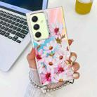 For Samsung Galaxy A54 5G Electroplating Laser Flower Phone Case with Wrist Strap(Cosmos Flower AH7) - 1