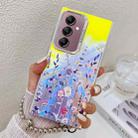 For Samsung Galaxy A14 5G Electroplating Laser Flower Phone Case with Wrist Strap(Flower AH1) - 1