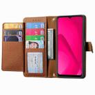 For T-Mobile T Phone 2 Pro 5G Love Zipper Lanyard Leather Phone Case(Brown) - 3