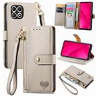 For T-Mobile T Phone 2 Pro 5G Love Zipper Lanyard Leather Phone Case(Gray) - 1