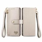 For T-Mobile T Phone 2 Pro 5G Love Zipper Lanyard Leather Phone Case(Gray) - 2