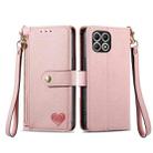 For T-Mobile T Phone 2 Pro 5G Love Zipper Lanyard Leather Phone Case(Pink) - 2