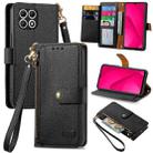 For T-Mobile T Phone 2 5G Love Zipper Lanyard Leather Phone Case(Black) - 1