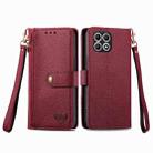 For T-Mobile T Phone 2 5G Love Zipper Lanyard Leather Phone Case(Red) - 2