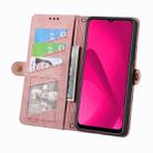 For T-Mobile T Phone 2 5G Geometric Zipper Wallet Side Buckle Leather Phone Case(Pink) - 3