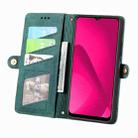 For T-Mobile T Phone 2 5G Geometric Zipper Wallet Side Buckle Leather Phone Case(Green) - 3