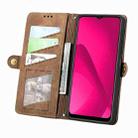 For T-Mobile T Phone 2 5G Geometric Zipper Wallet Side Buckle Leather Phone Case(Brown) - 3