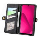 For T-Mobile T Phone 2 5G Geometric Zipper Wallet Side Buckle Leather Phone Case(Black) - 3