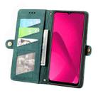 For T-Mobile T Phone 2 Pro 5G Geometric Zipper Wallet Side Buckle Leather Phone Case(Green) - 3