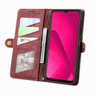 For T-Mobile T Phone 2 Pro 5G Geometric Zipper Wallet Side Buckle Leather Phone Case(Red) - 3