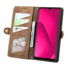 For T-Mobile T Phone 2 Pro 5G Geometric Zipper Wallet Side Buckle Leather Phone Case(Brown) - 3