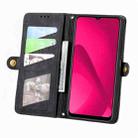 For T-Mobile REVVL 7 5G Geometric Zipper Wallet Side Buckle Leather Phone Case(Black) - 3