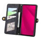 For  T-Mobile REVVL 7 Pro 5G Geometric Zipper Wallet Side Buckle Leather Phone Case(Black) - 3