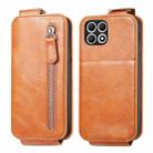 For T-Mobile T Phone 2 5G Zipper Wallet Vertical Flip Leather Phone Case(Brown) - 2