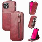 For T-Mobile T Phone 2 Pro 5G Zipper Wallet Vertical Flip Leather Phone Case(Red) - 1