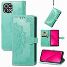 For T-Mobile T Phone 2 5G Mandala Flower Embossed Leather Phone Case(Green) - 1