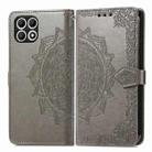 For T-Mobile REVVL 7 5G Mandala Flower Embossed Leather Phone Case(Gray) - 2