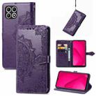 For T-Mobile REVVL 7 5G Mandala Flower Embossed Leather Phone Case(Purple) - 1