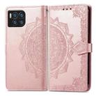 For T-Mobile REVVL 7 Pro 5G Mandala Flower Embossed Leather Phone Case(Rose Gold) - 2