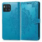 For T-Mobile REVVL 7 Pro 5G Mandala Flower Embossed Leather Phone Case(Blue) - 2