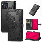 For T-Mobile REVVL 7 Pro 5G Mandala Flower Embossed Leather Phone Case(Black) - 1