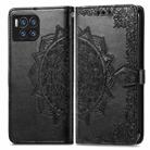 For T-Mobile REVVL 7 Pro 5G Mandala Flower Embossed Leather Phone Case(Black) - 2