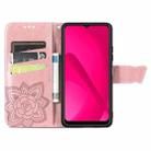 For T-Mobile T Phone 2 5G Butterfly Love Flower Embossed Leather Phone Case(Rose Gold) - 3