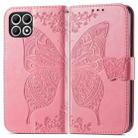 For T-Mobile T Phone 2 Pro 5G Butterfly Love Flower Embossed Leather Phone Case(Pink) - 2